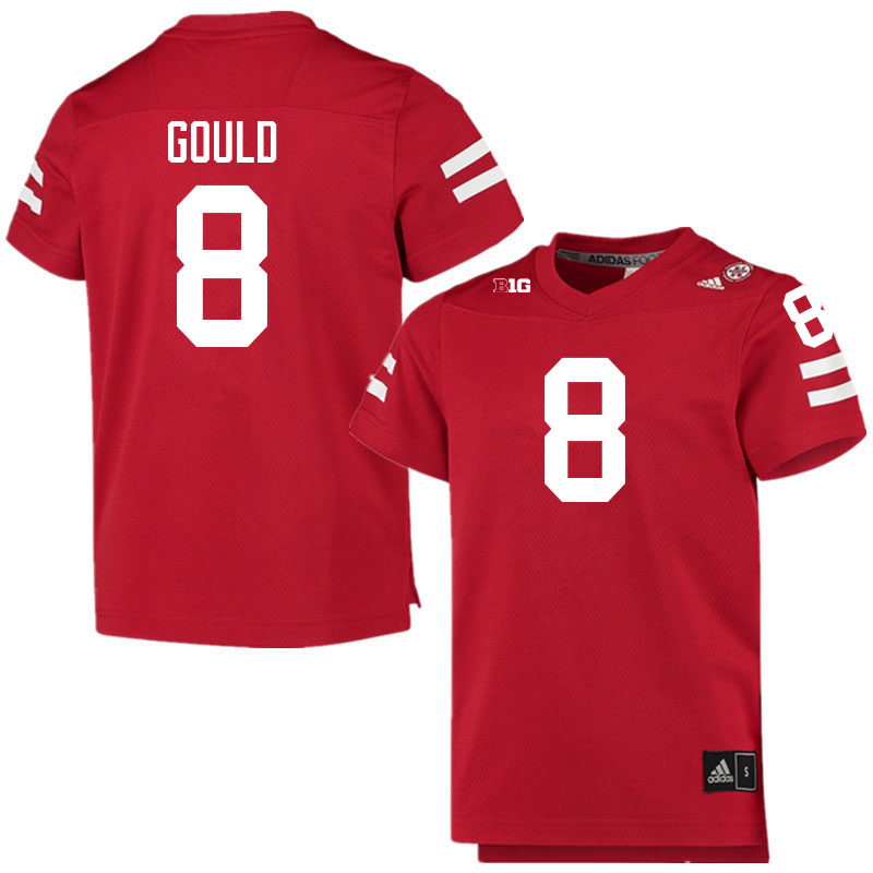 Men #8 Jaeden Gould Nebraska Cornhuskers College Football Jerseys Sale-Scarlet